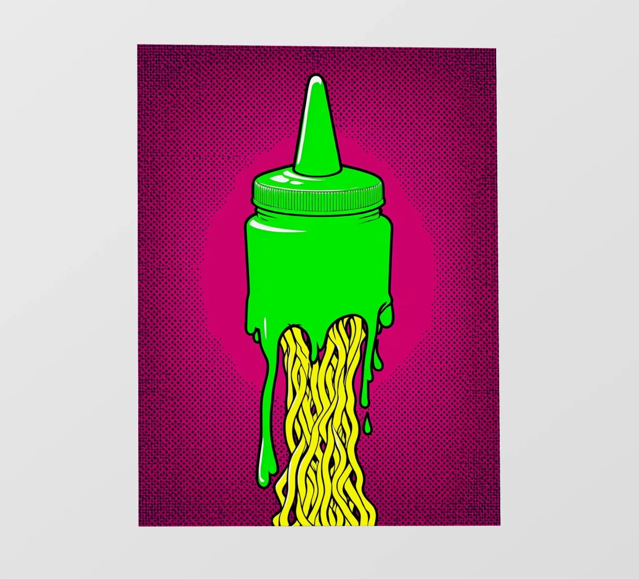 Bottiglia di colla - Pop Art pellicola backlit da ColorCrash Gallery