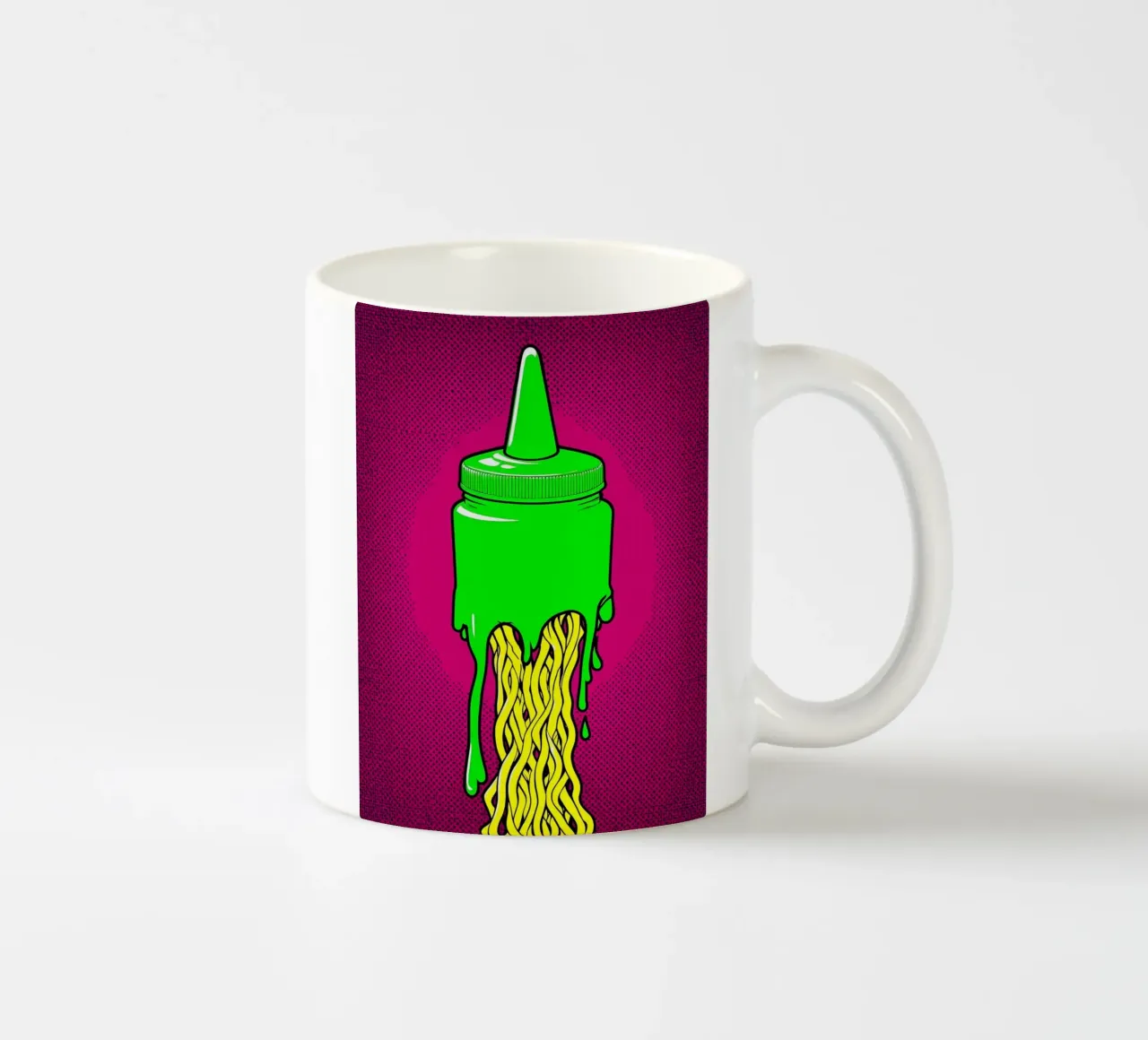 Bottiglia di colla - Pop Art tazza in ceramica da ColorCrash Gallery