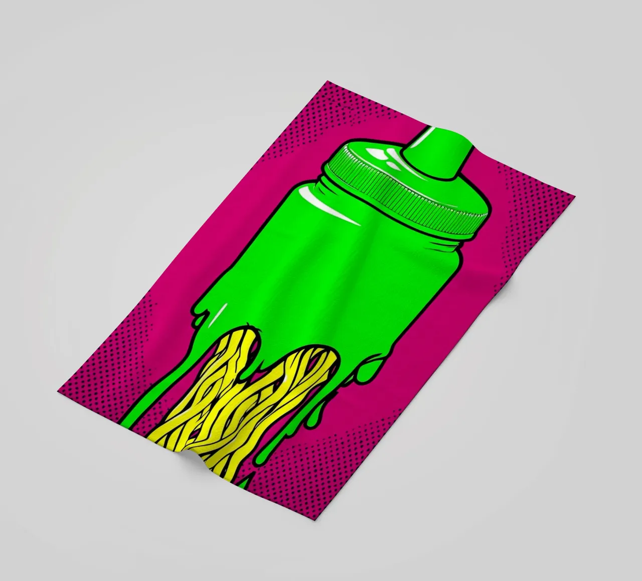 Bottiglia di colla - Pop Art telo mare da ColorCrash Gallery