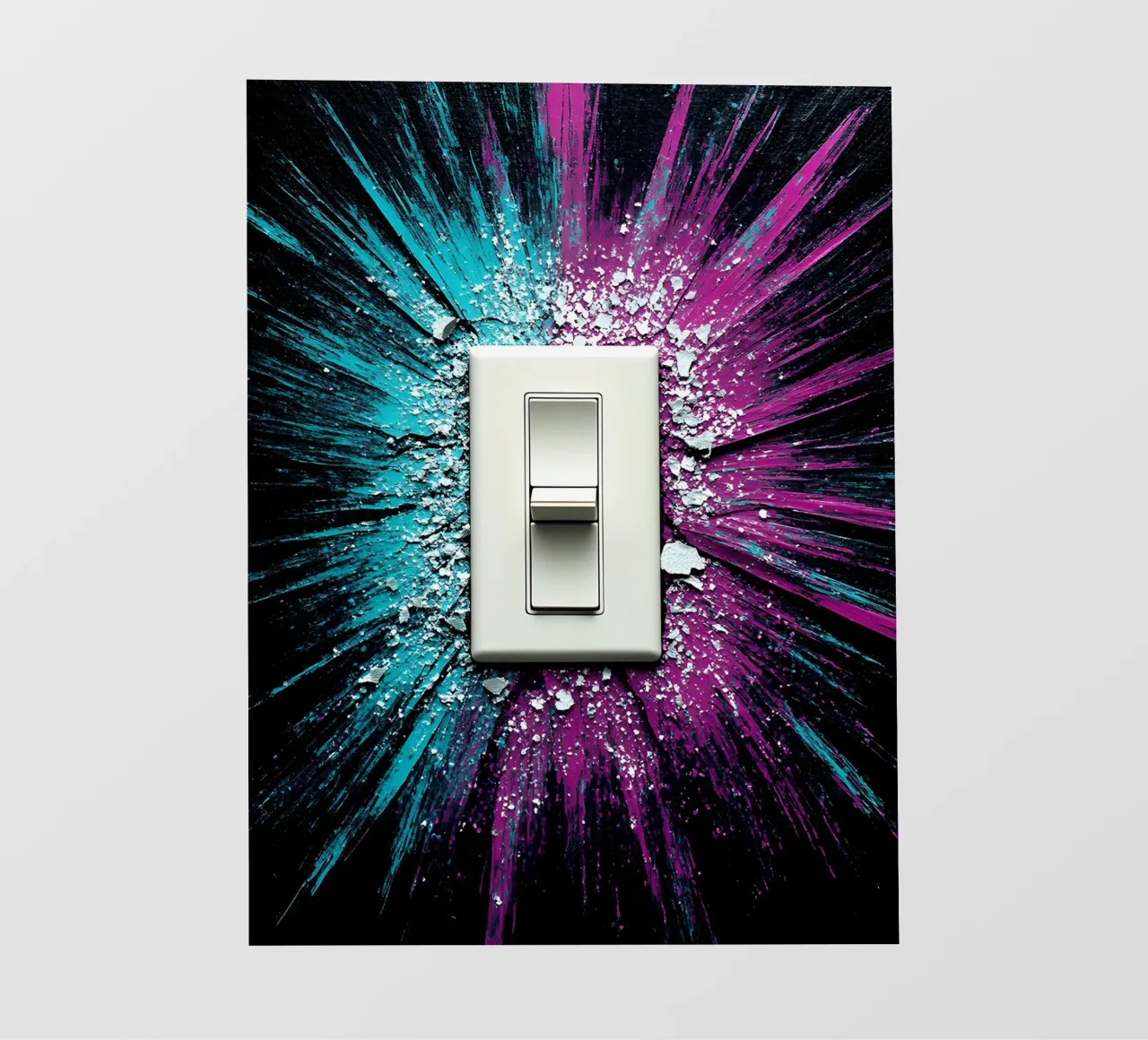 Interruttore della luce - Pop Art pellicola backlit da ColorCrash Gallery