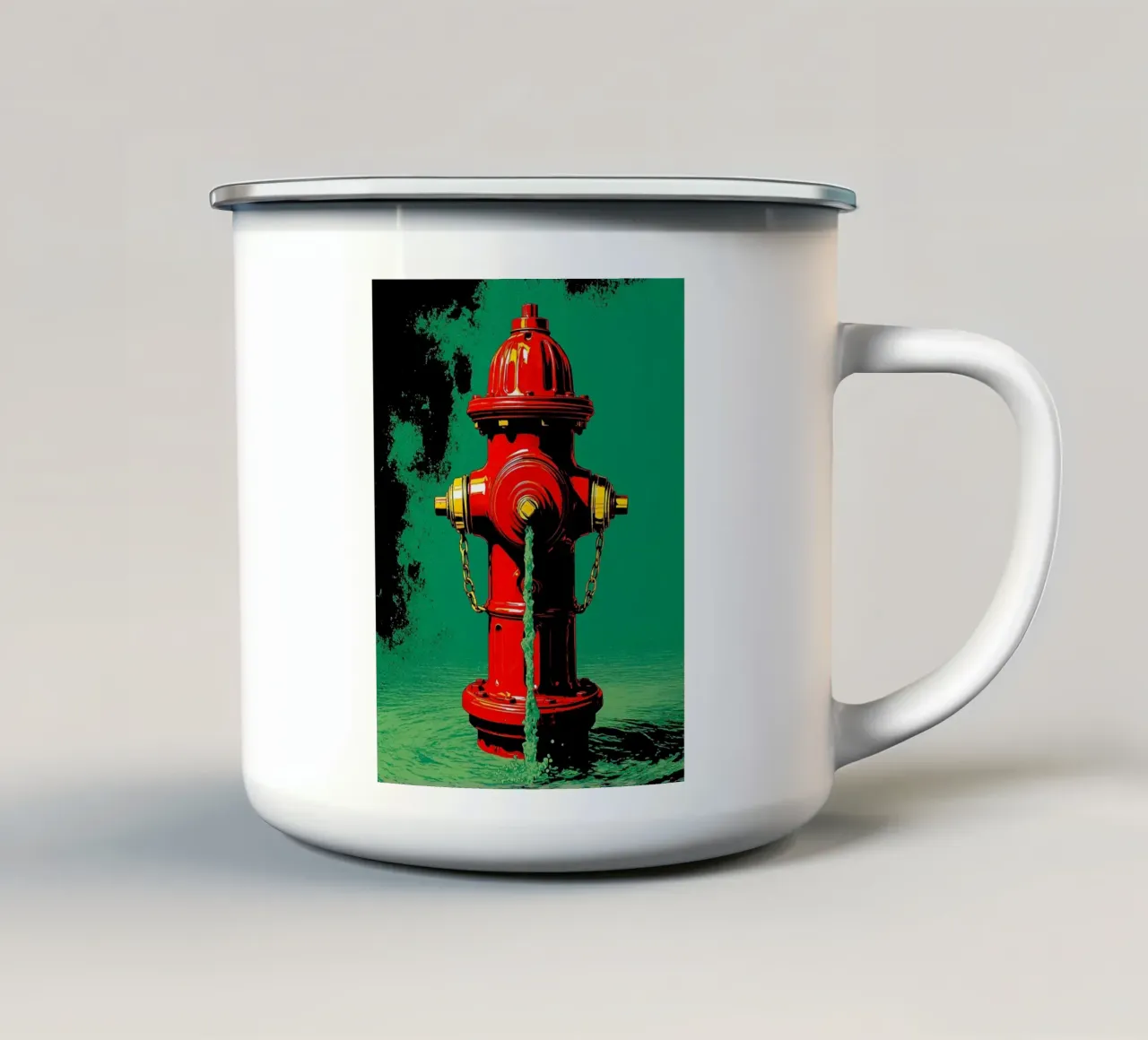 Idrante - Pop Art tazza in smalto da ColorCrash Gallery