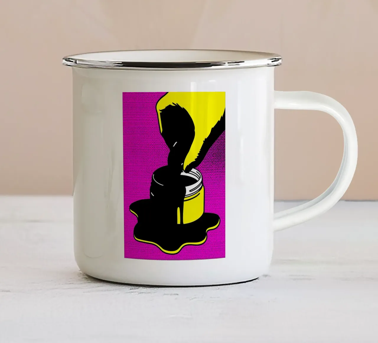 Barattolo di vernice - Pop Art tazza in smalto da ColorCrash Gallery