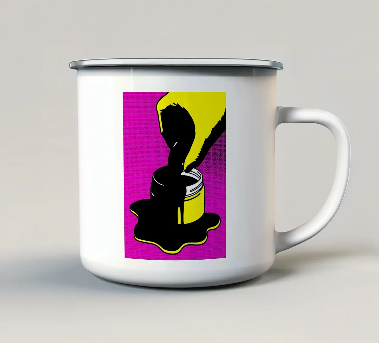 Barattolo di vernice - Pop Art tazza in smalto da ColorCrash Gallery