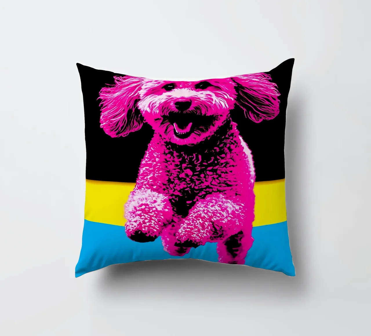 Barboncino - Pop Art cuscino da ColorCrash Gallery