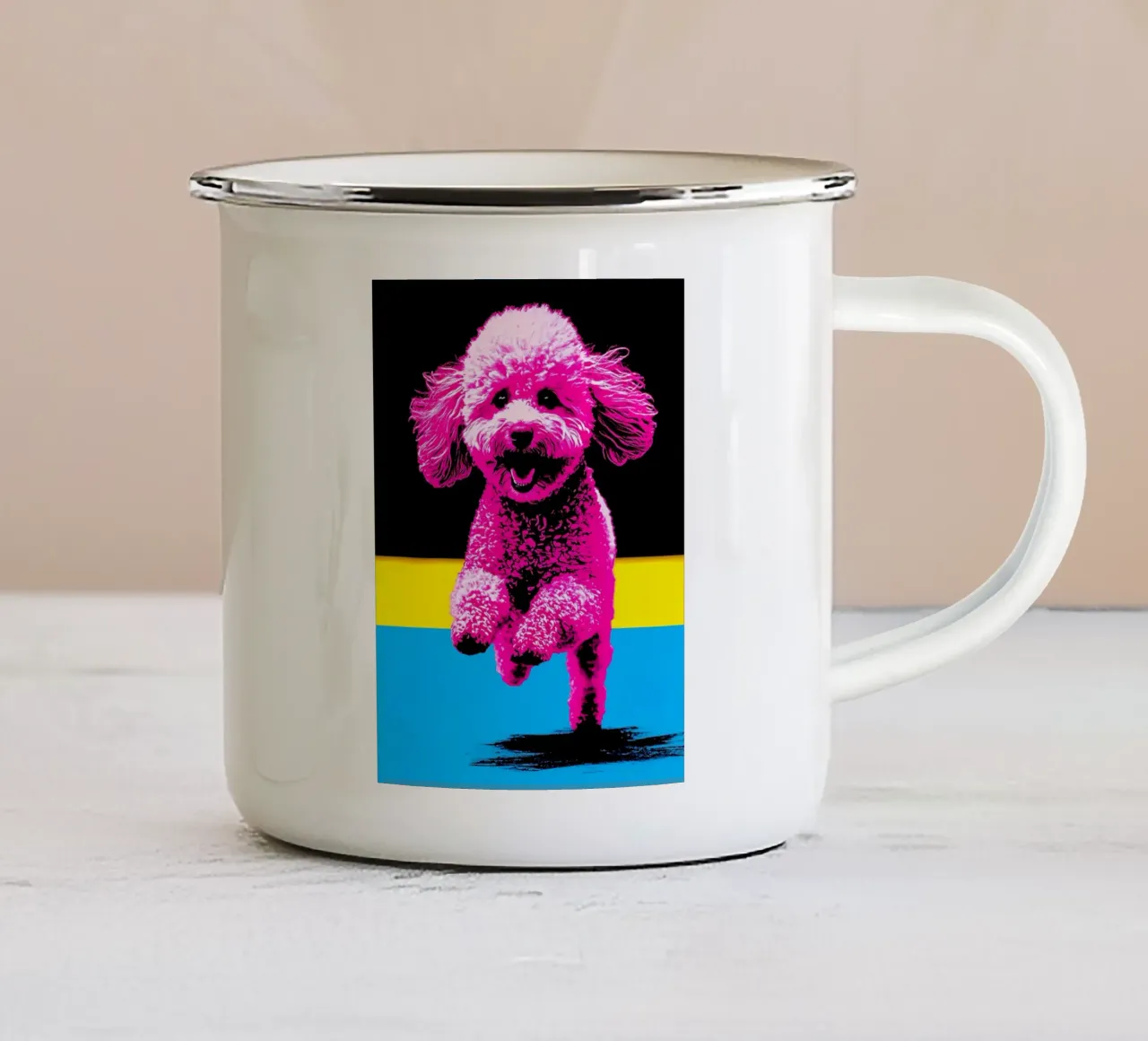 Barboncino - Pop Art tazza in smalto da ColorCrash Gallery
