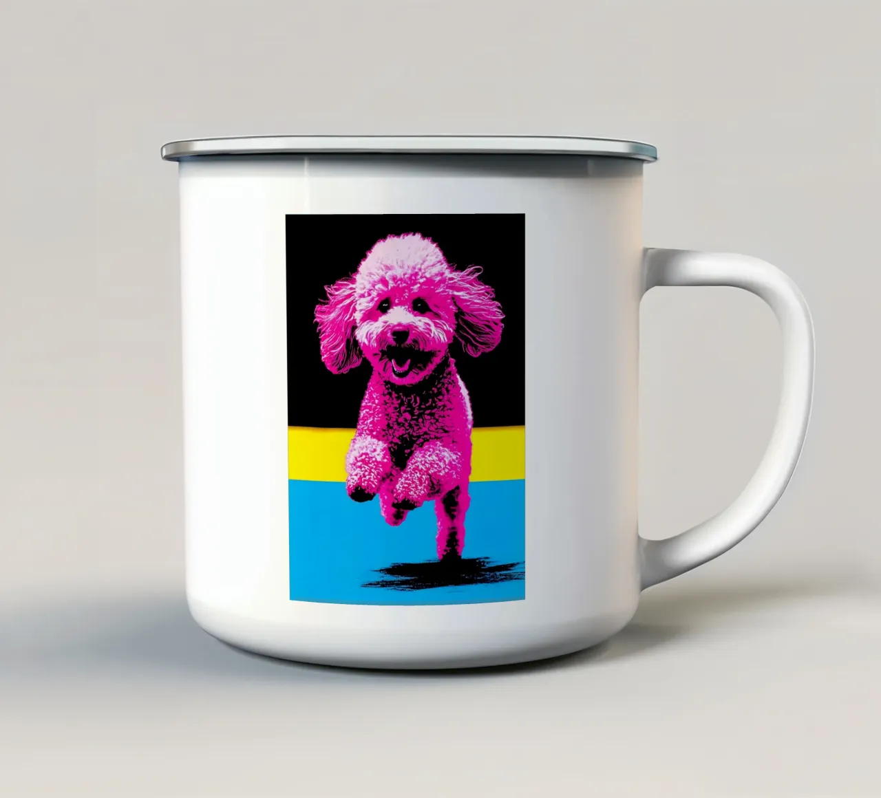 Barboncino - Pop Art tazza in smalto da ColorCrash Gallery