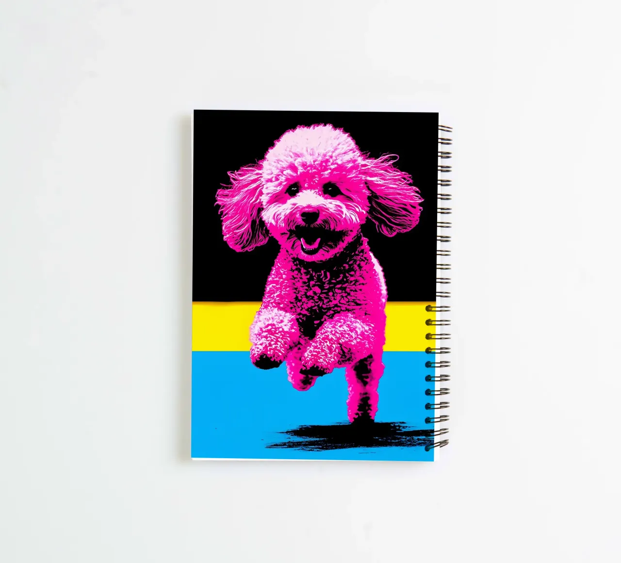 Poodle - Pop Art spiral notebook by ColorCrash Gallery