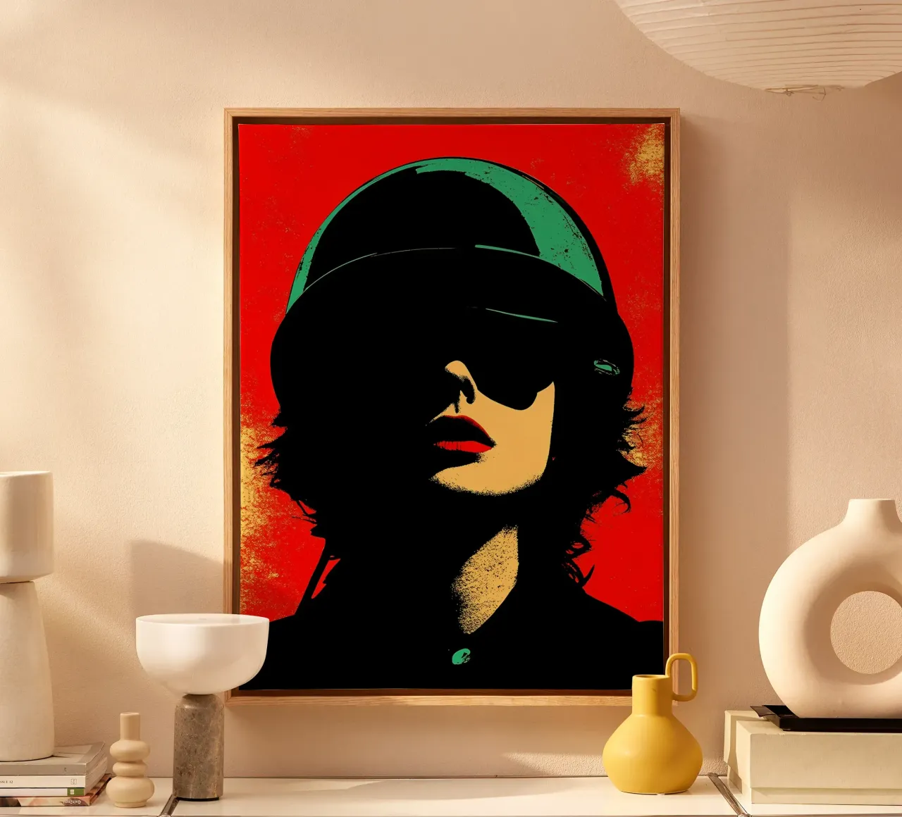 Donna libera - Pop Art tela con Cornice a cassetta da ColorCrash Gallery