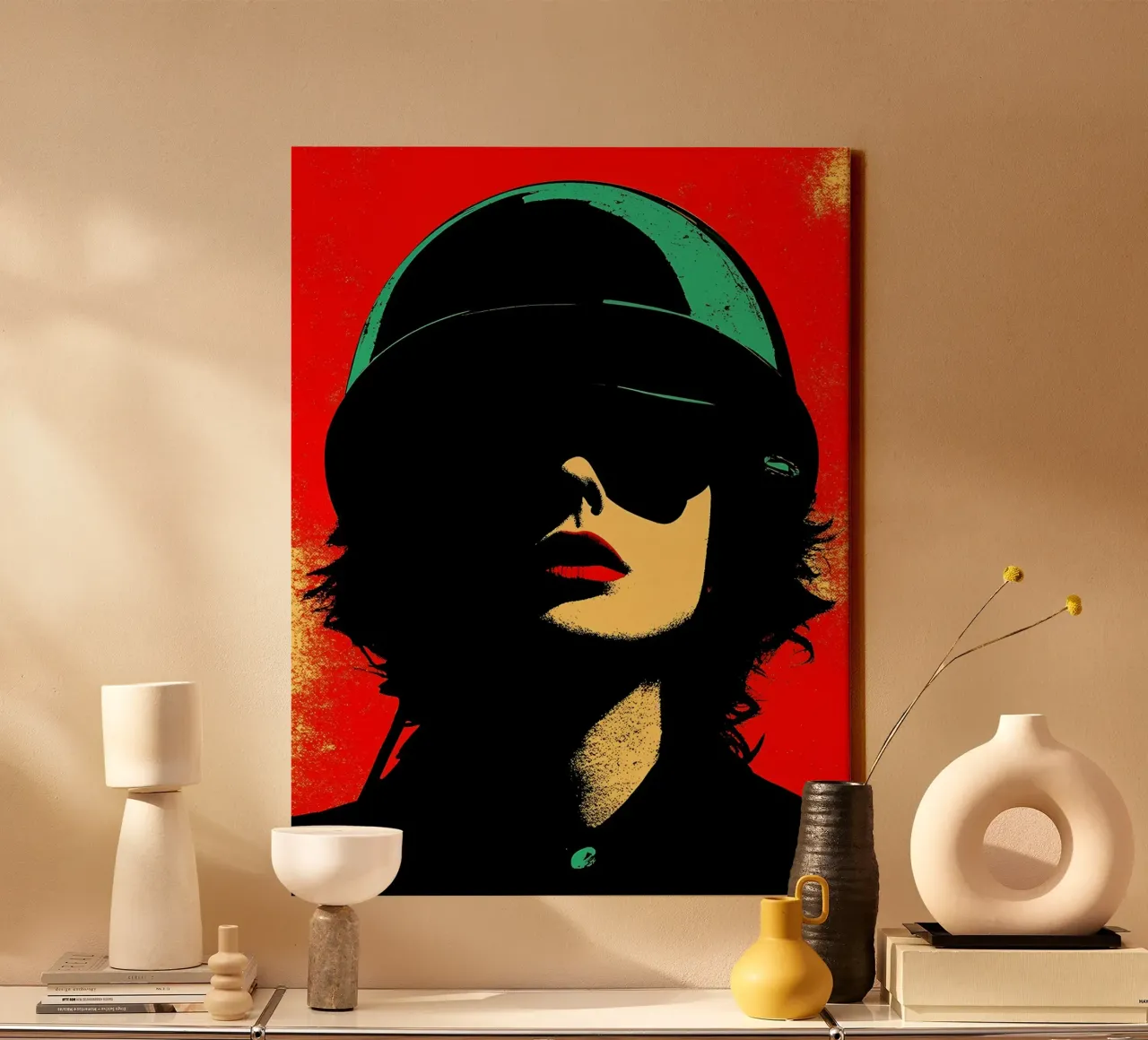 Donna libera - Pop Art tela con Cornice a cassetta da ColorCrash Gallery