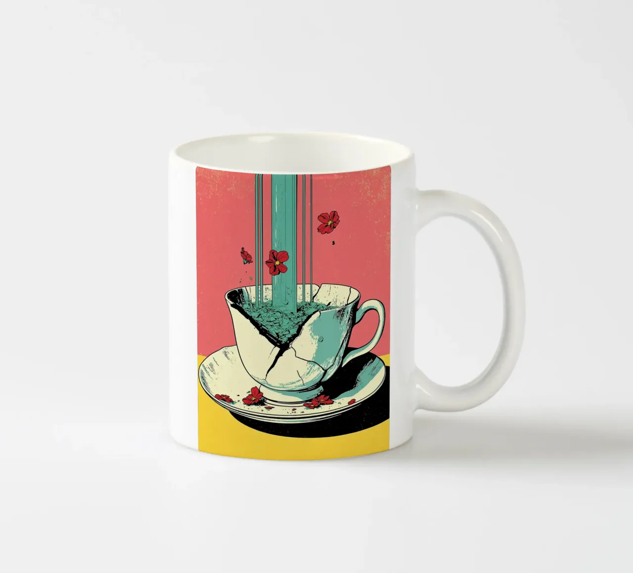 Taza agrietada - Pop Art taza de cerámica de ColorCrash Gallery