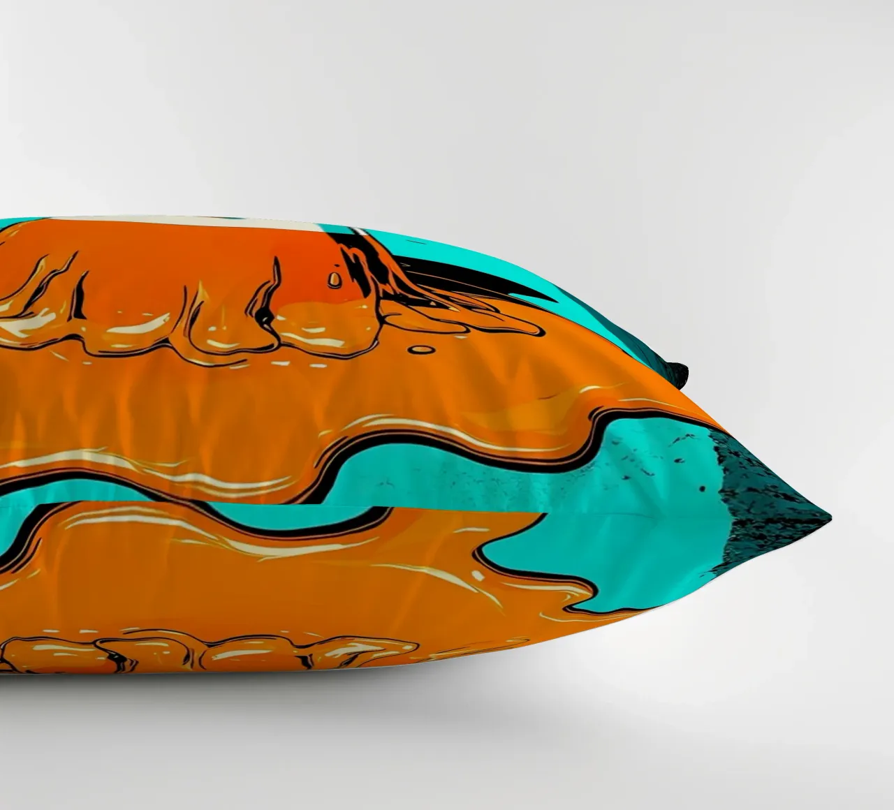 Cono da traffico che si scioglie - Pop Art cuscino da ColorCrash Gallery