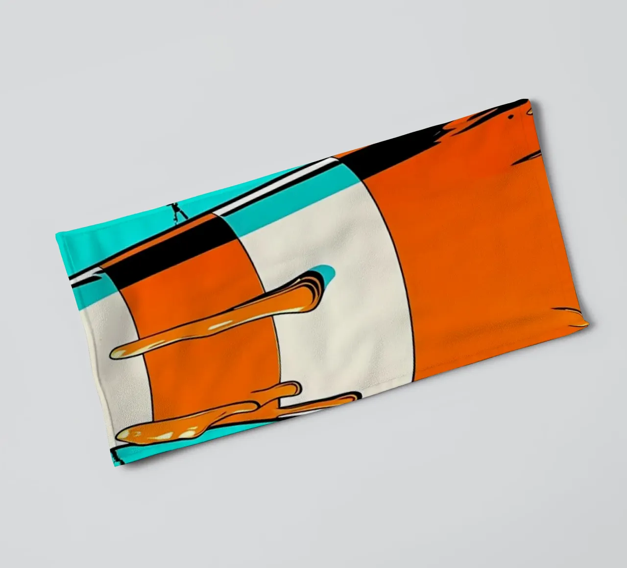 Le cône de signalisation en train de fondre - Pop Art serviette de bain de ColorCrash Gallery
