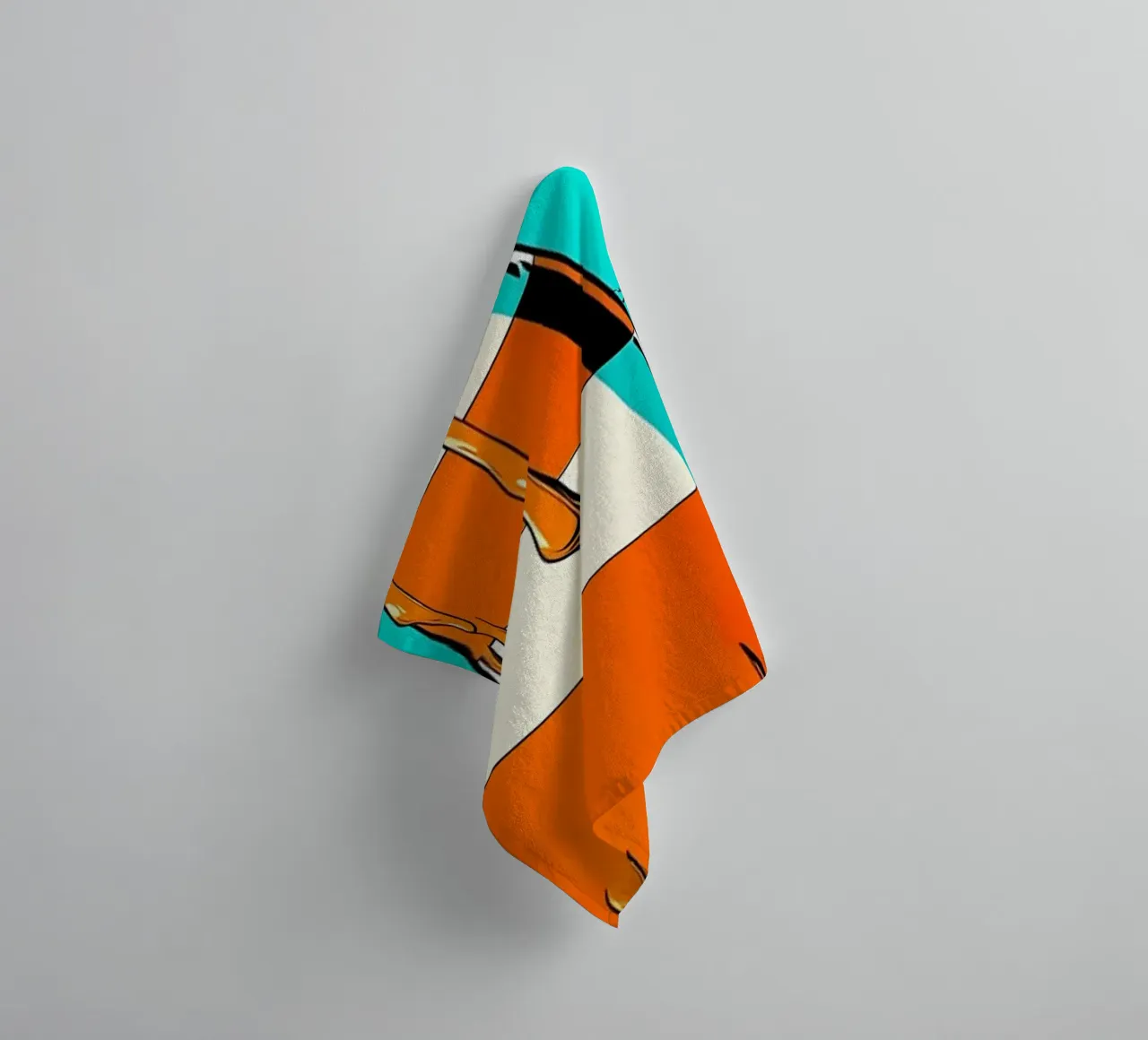 Le cône de signalisation en train de fondre - Pop Art serviette de bain de ColorCrash Gallery