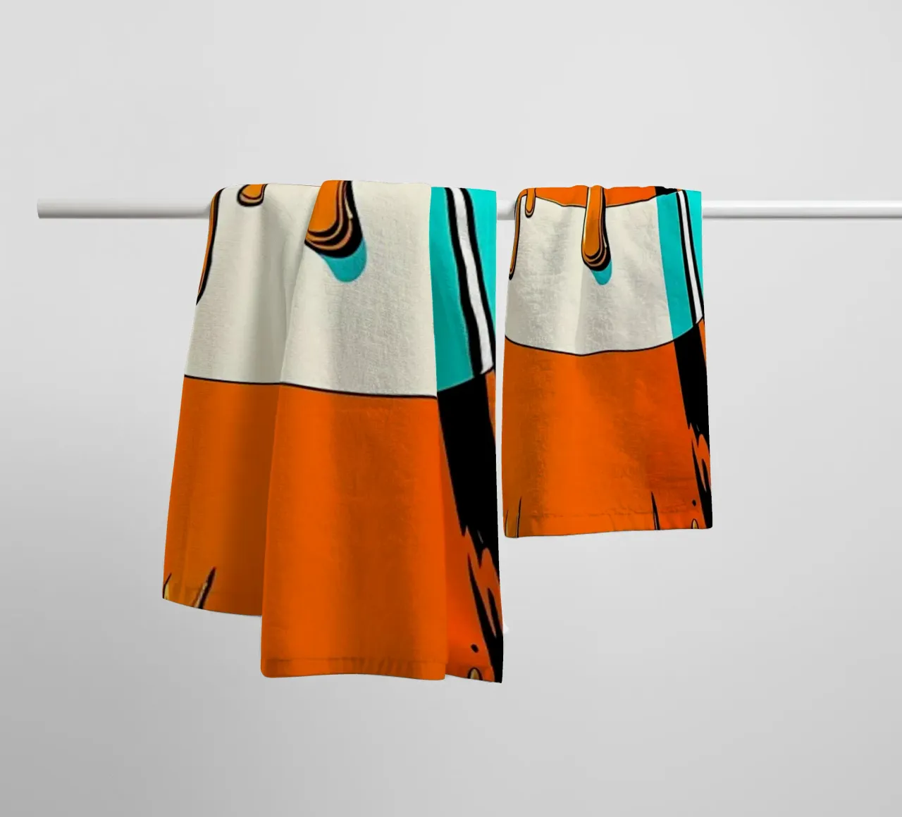 Le cône de signalisation en train de fondre - Pop Art serviette de bain de ColorCrash Gallery