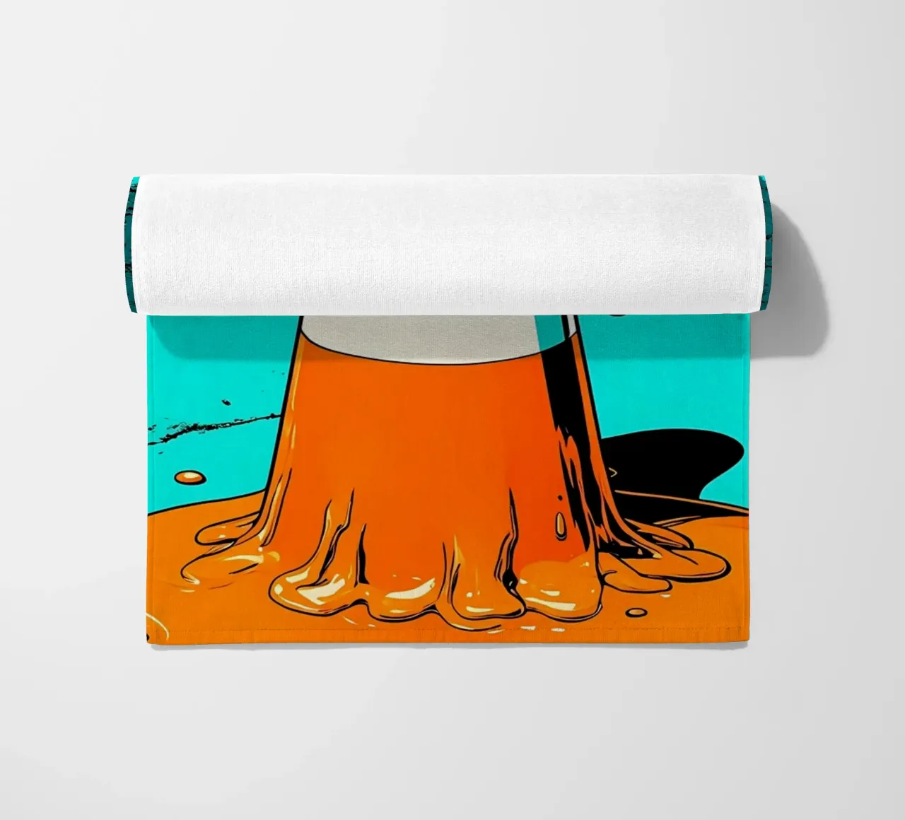 Le cône de signalisation en train de fondre - Pop Art serviette de plage de ColorCrash Gallery