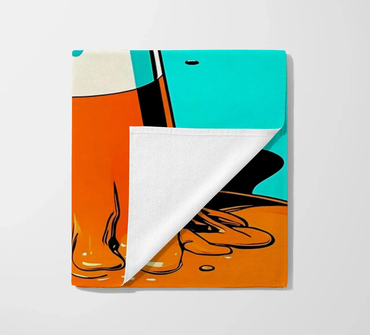 Le cône de signalisation en train de fondre - Pop Art serviette de plage de ColorCrash Gallery