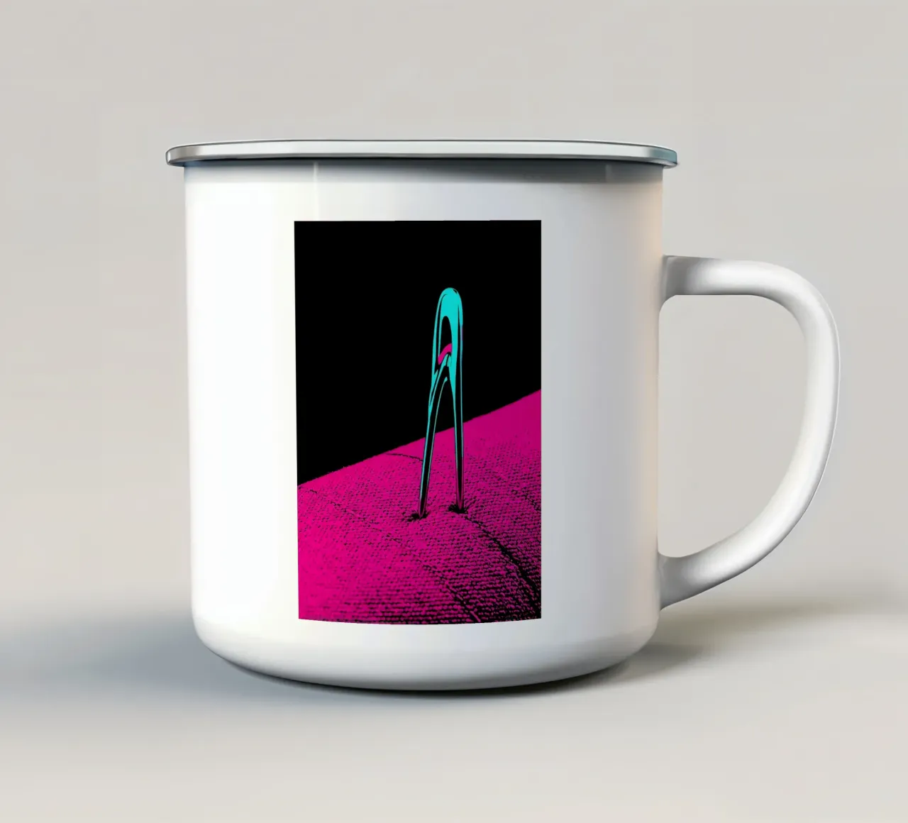 Ago per macchina da cucire - Pop Art tazza in smalto da ColorCrash Gallery