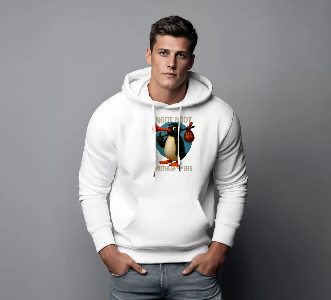 Noot Noot Motherfuckers Penguin Art felpa con cappuccio da Lootprint