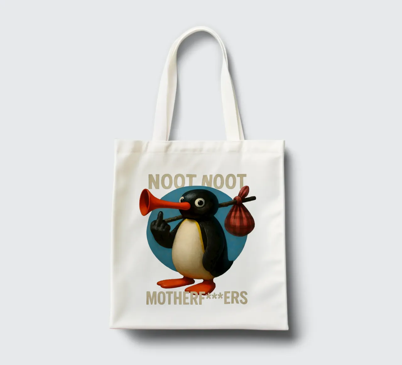 Noot Noot Motherfuckers Penguin Art tote bag by Lootprint