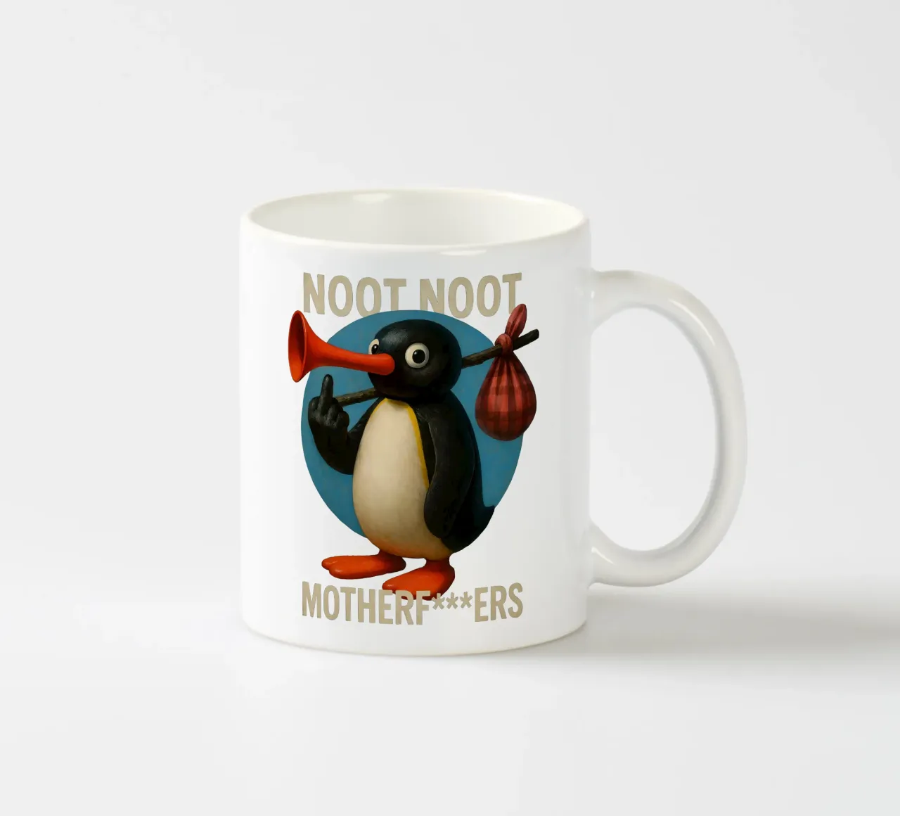 Noot Noot Motherfuckers Penguin Art tazza in ceramica da Lootprint