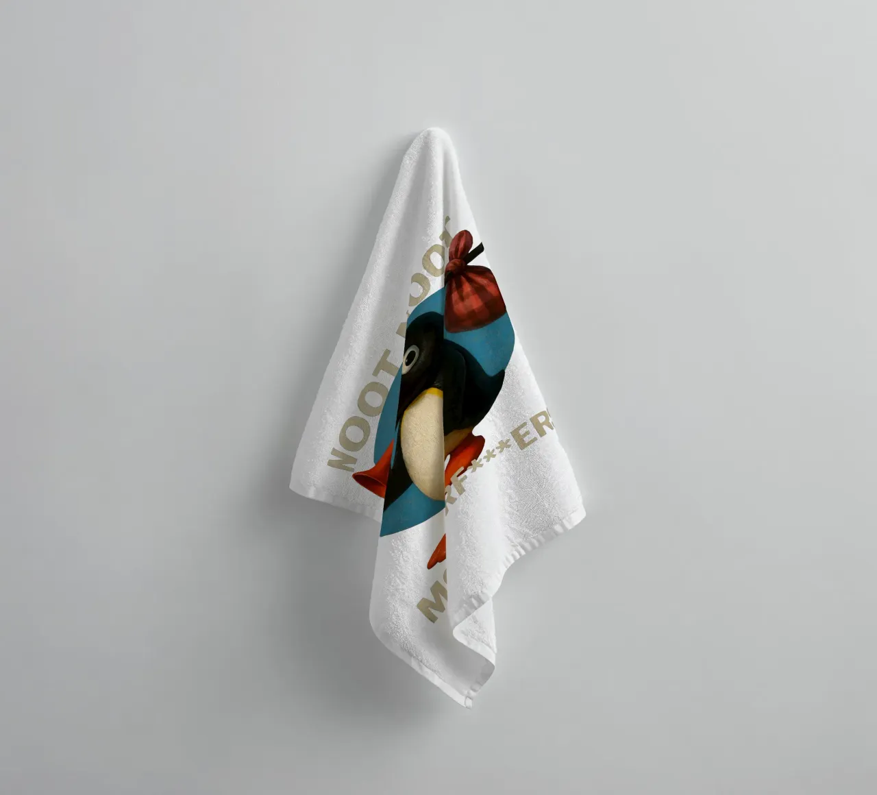 Noot Noot Motherfuckers Penguin Art asciugamano da bagno da Lootprint