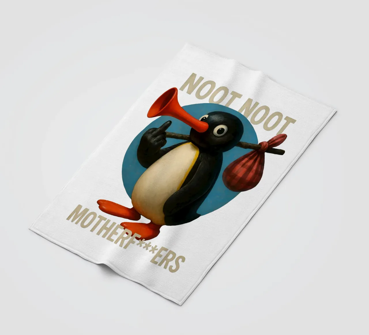 Noot Noot Motherfuckers Penguin Art fleece blanket by Lootprint