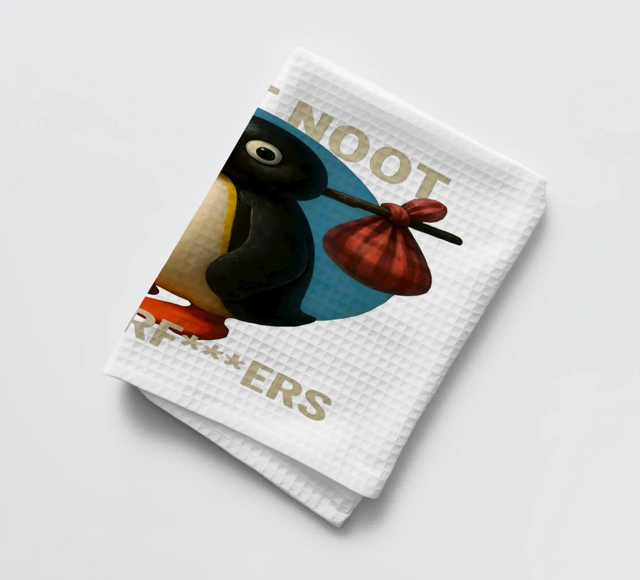 Noot Noot Motherfuckers Penguin Art canovaccio da cucina da Lootprint