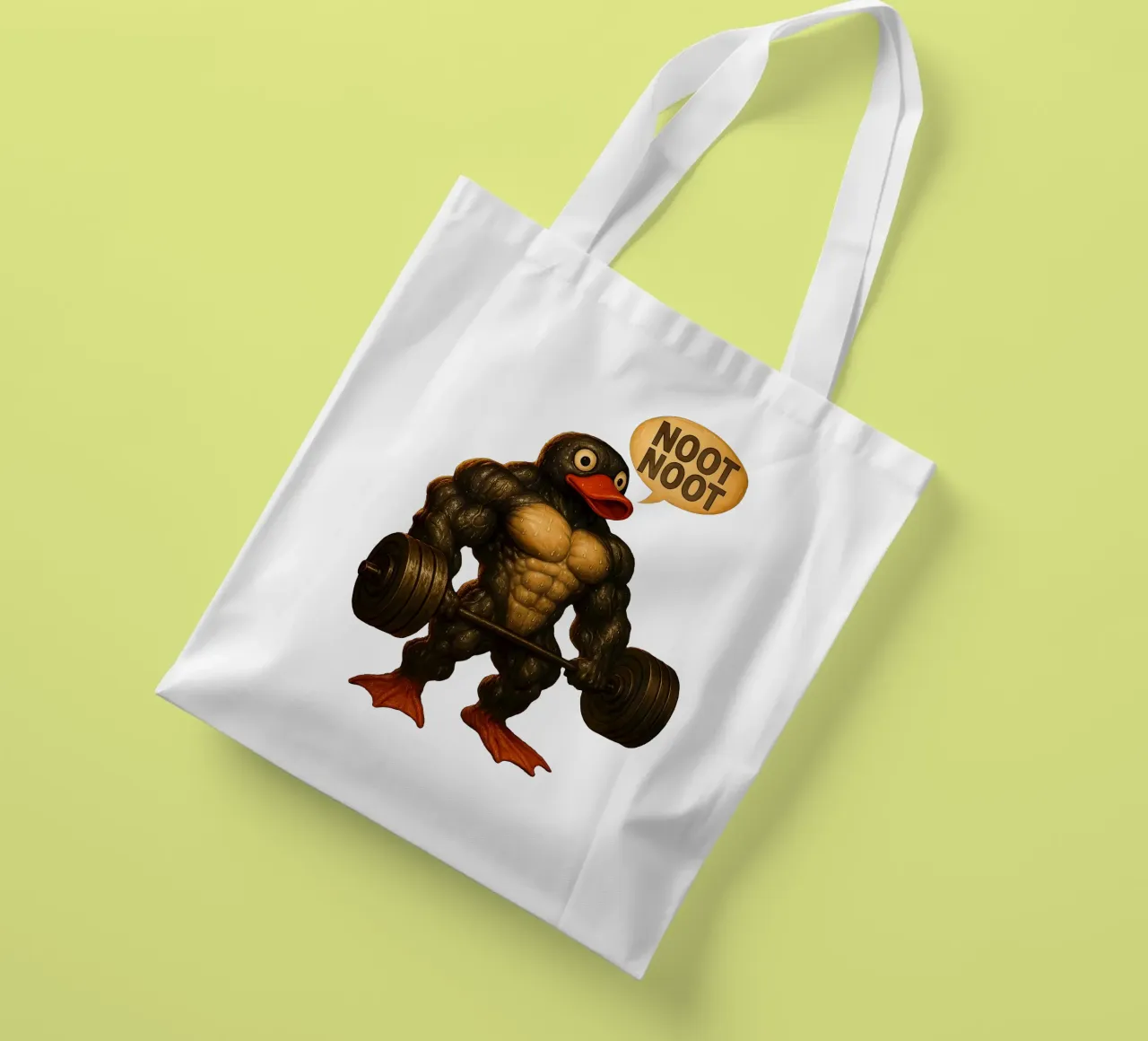 Pumping Pingu Gym Art borsa in juta da Lootprint
