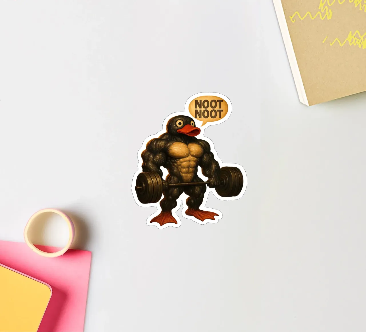 Pumping Pingu Gym Art adesivo da Lootprint
