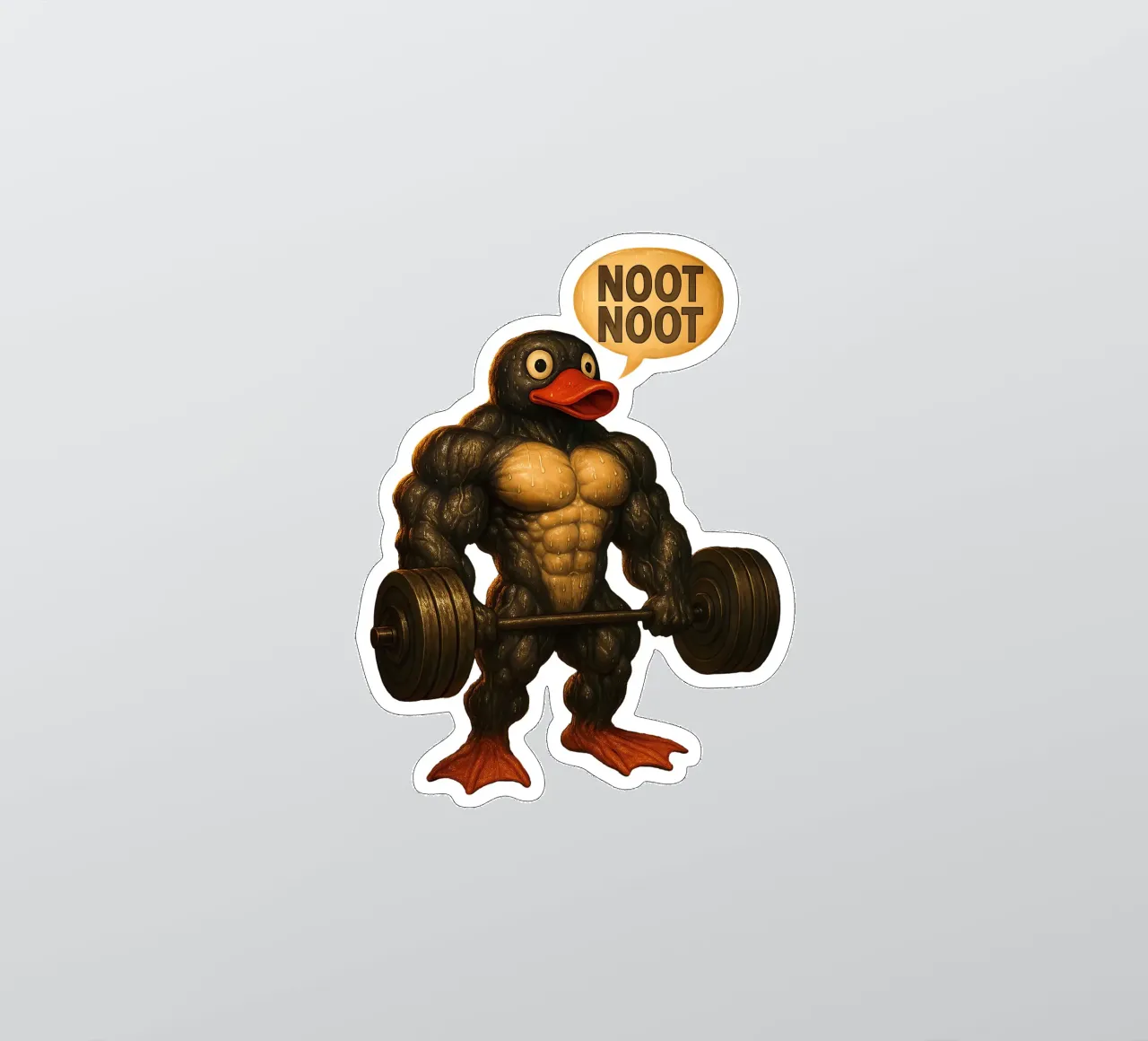 Pumping Pingu Gym Art adesivo da Lootprint