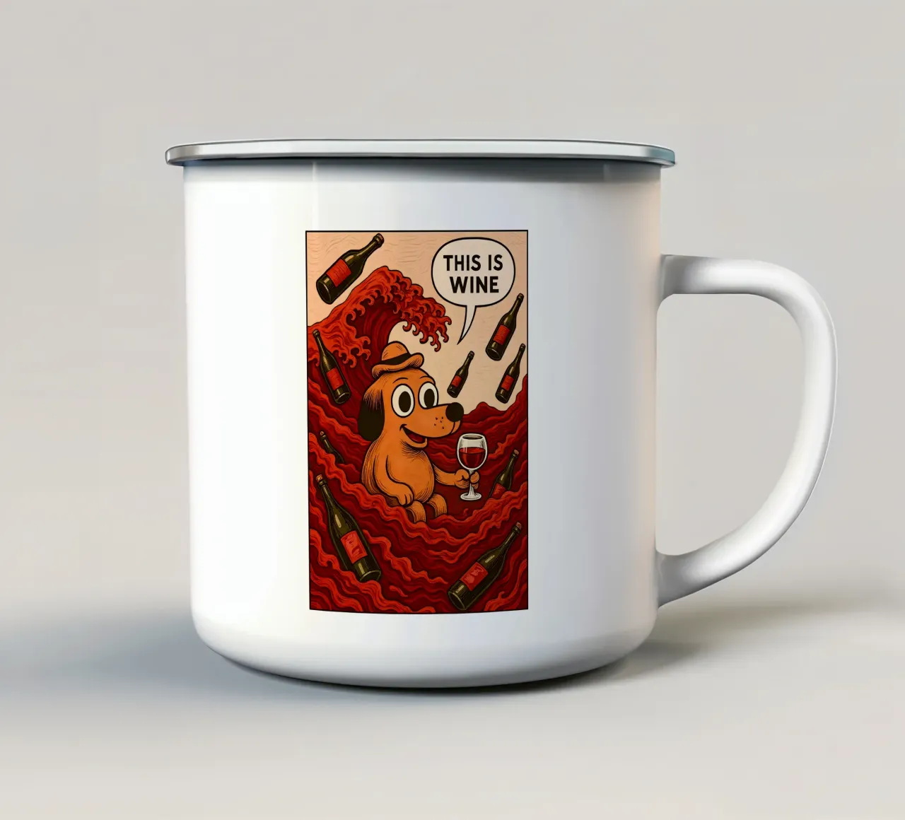 This Is Wine Meme tazza in smalto da Lootprint