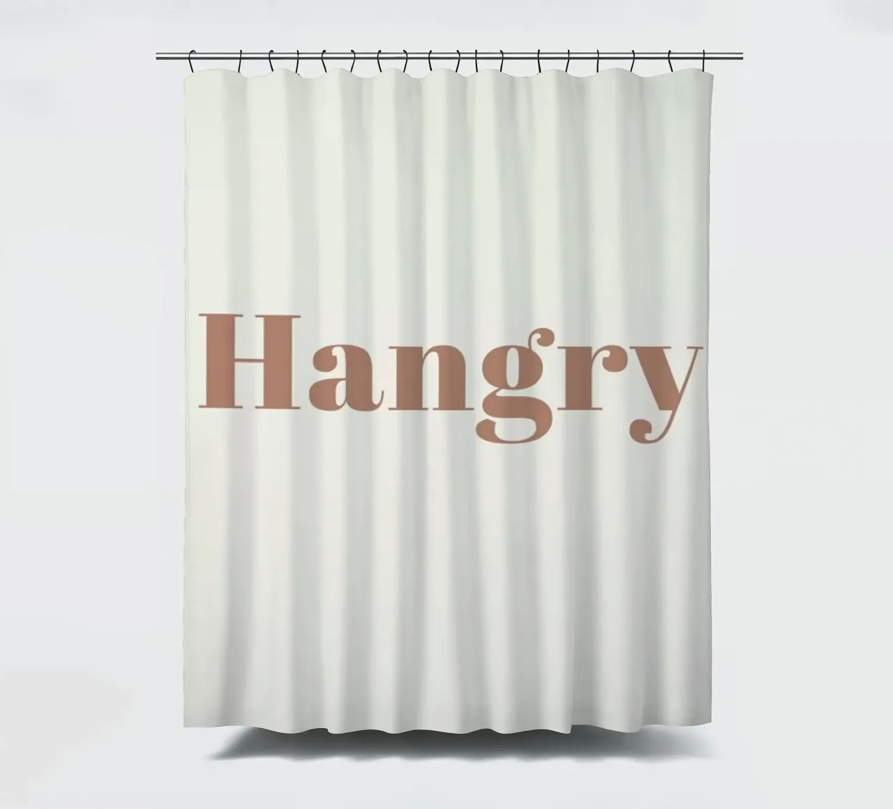 Hangry shower curtain by Ayleen