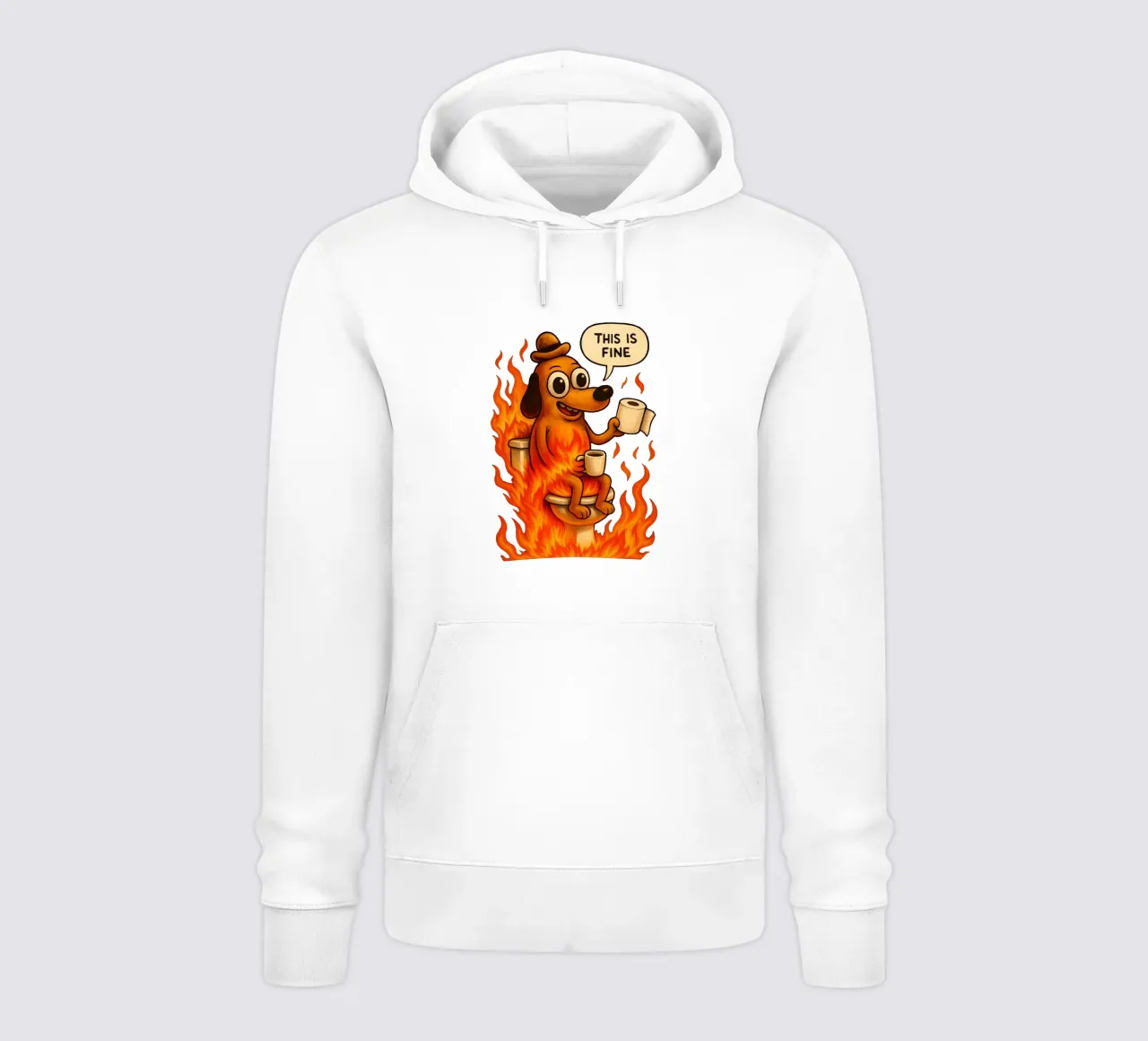 This Is Fine Toilet Meme felpa con cappuccio da Lootprint