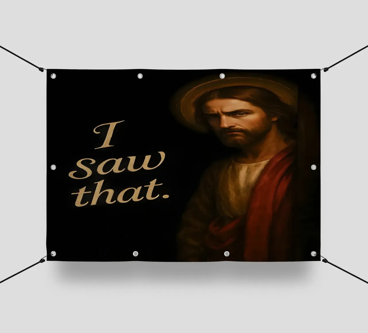 Jesus Saw That telo in pvc da Lootprint