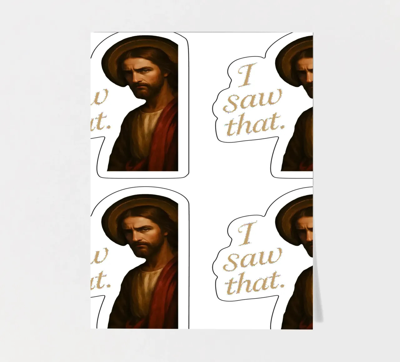 Jesus Saw That sticker sheet by Lootprint