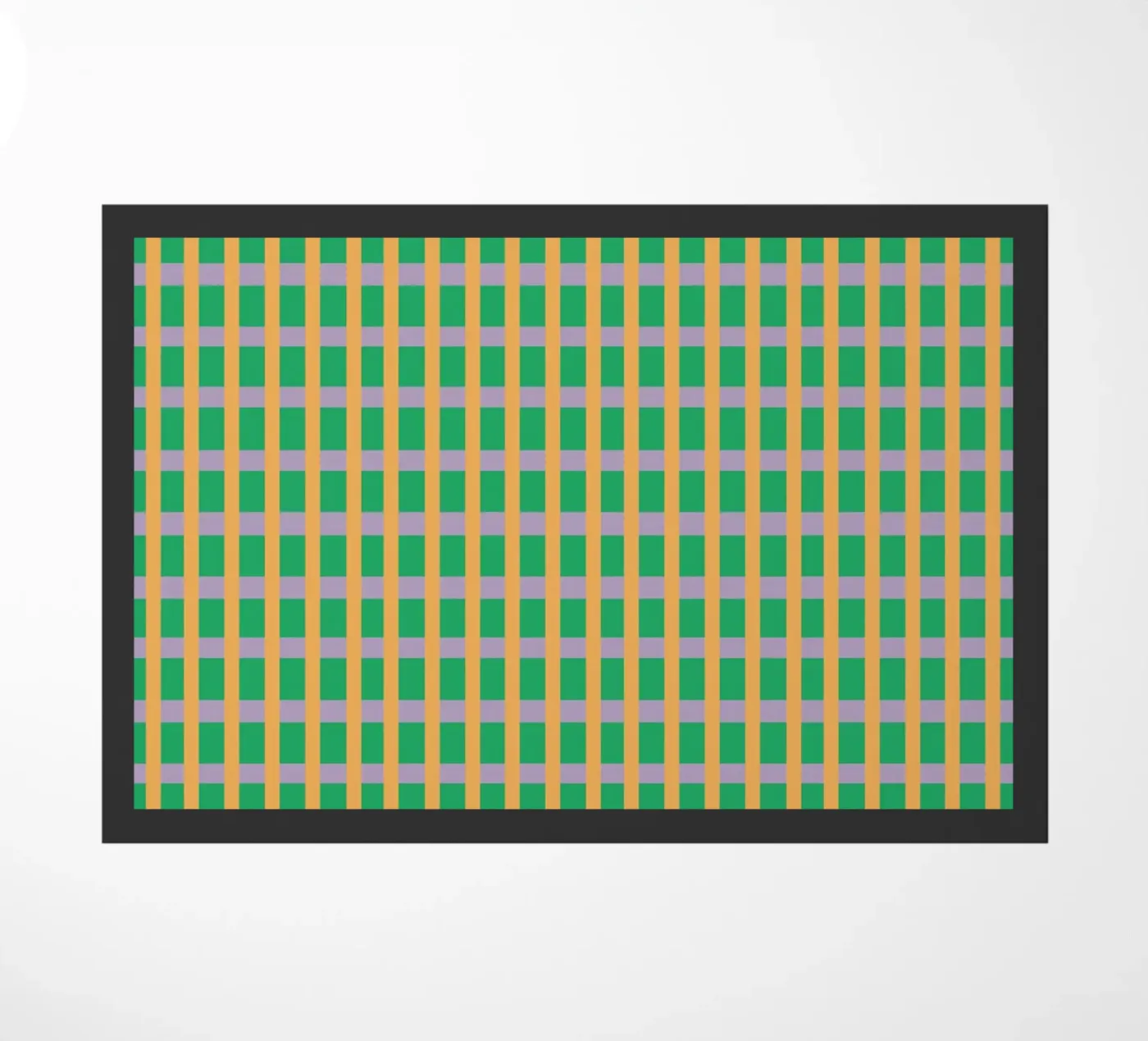 Gingham Green seamless pattern Fußmatte von Little Dean