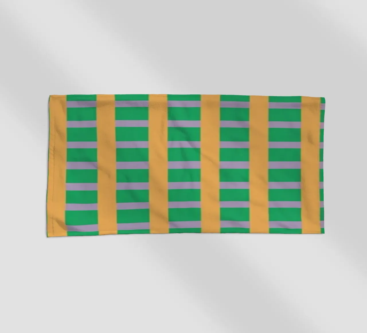 Motivo senza cuciture Gingham Green telo mare da Little Dean