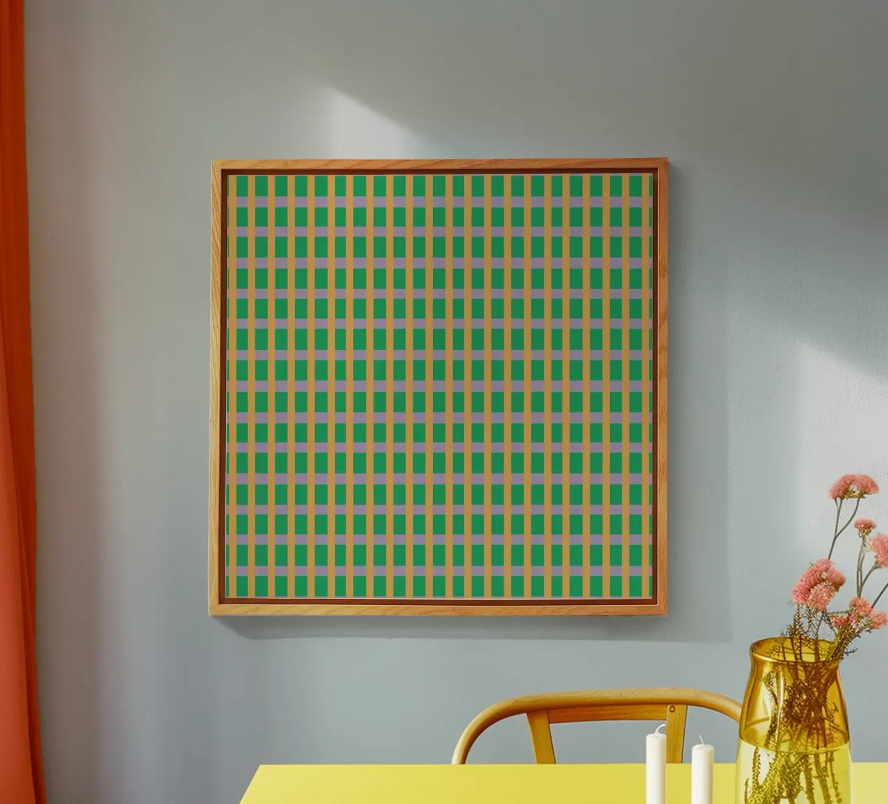 Groen naadloos patroon acryl van Little Dean