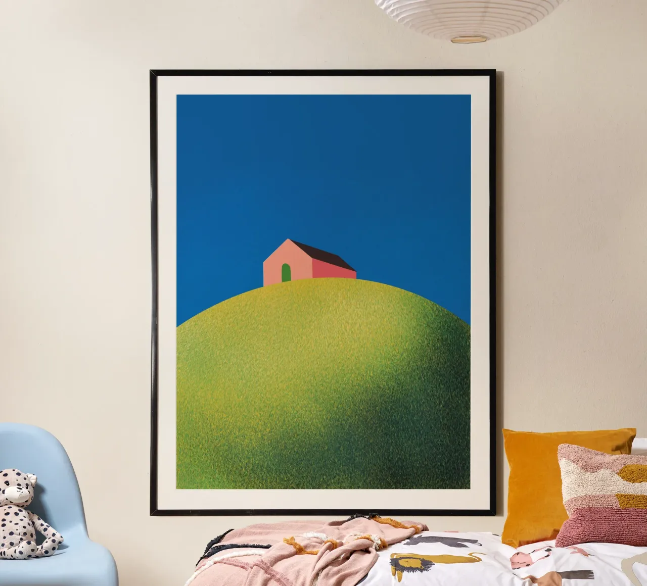 Fienile rosso sulla collina poster da Little Dean