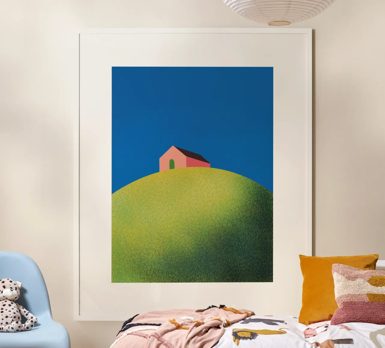 Fienile rosso sulla collina poster da Little Dean