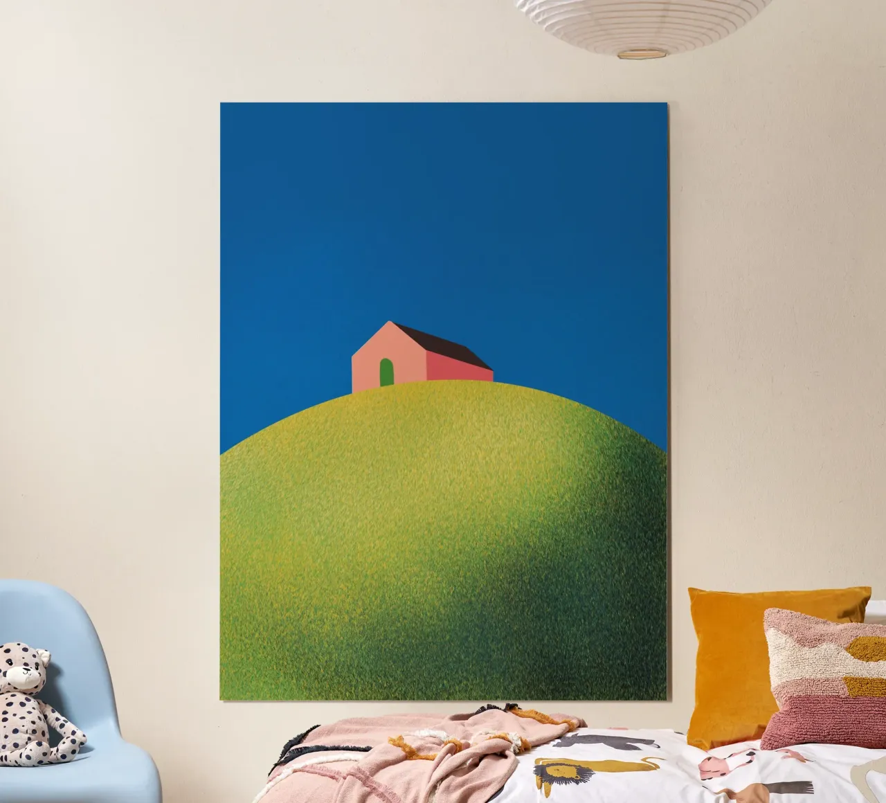 Fienile rosso sulla collina poster da Little Dean