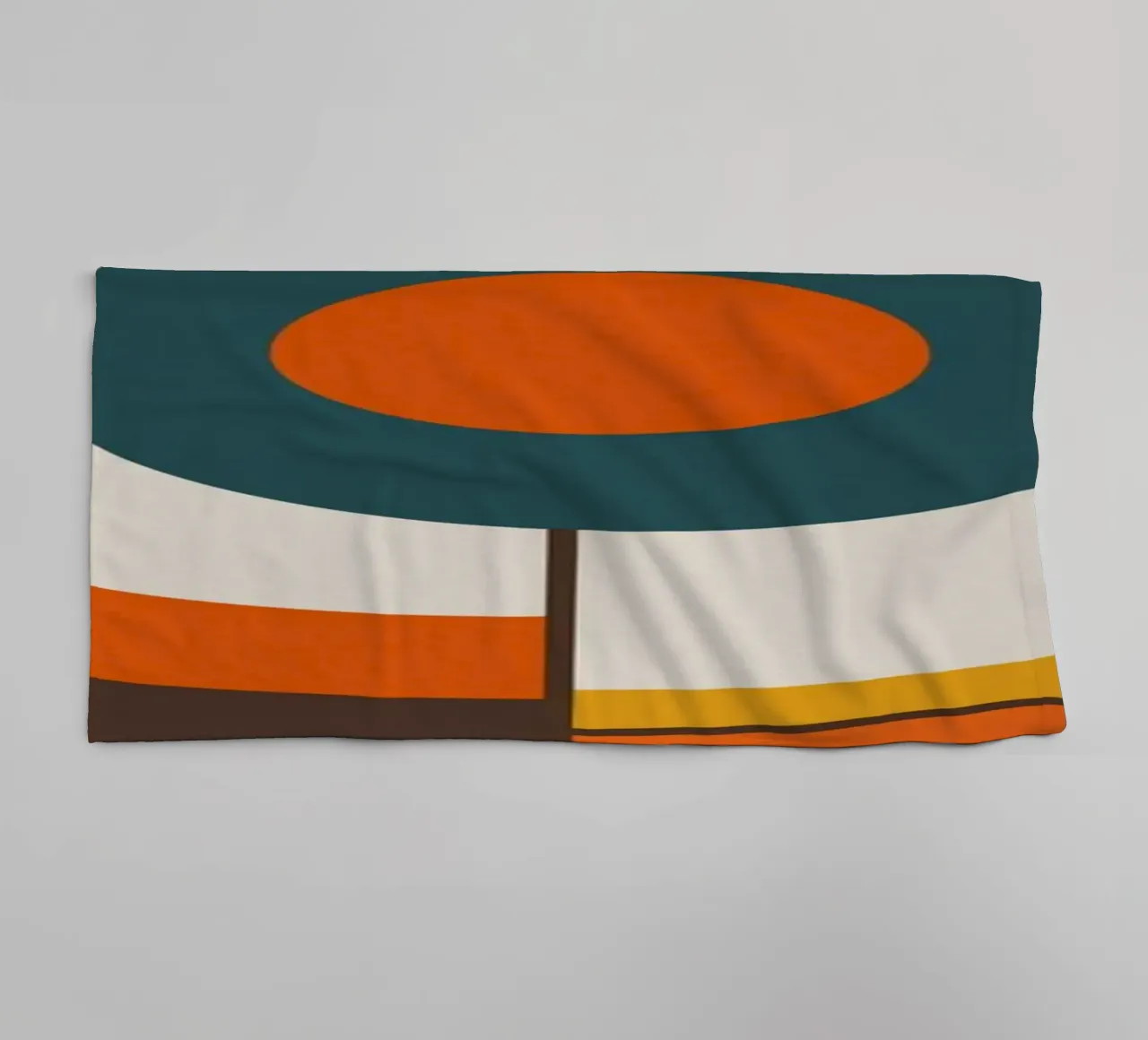 Boho geometrical symbol towel by Little Dean