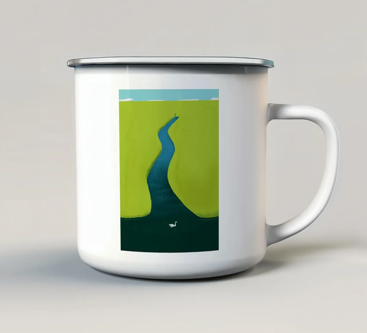 Campo verde tazza in smalto da Little Dean