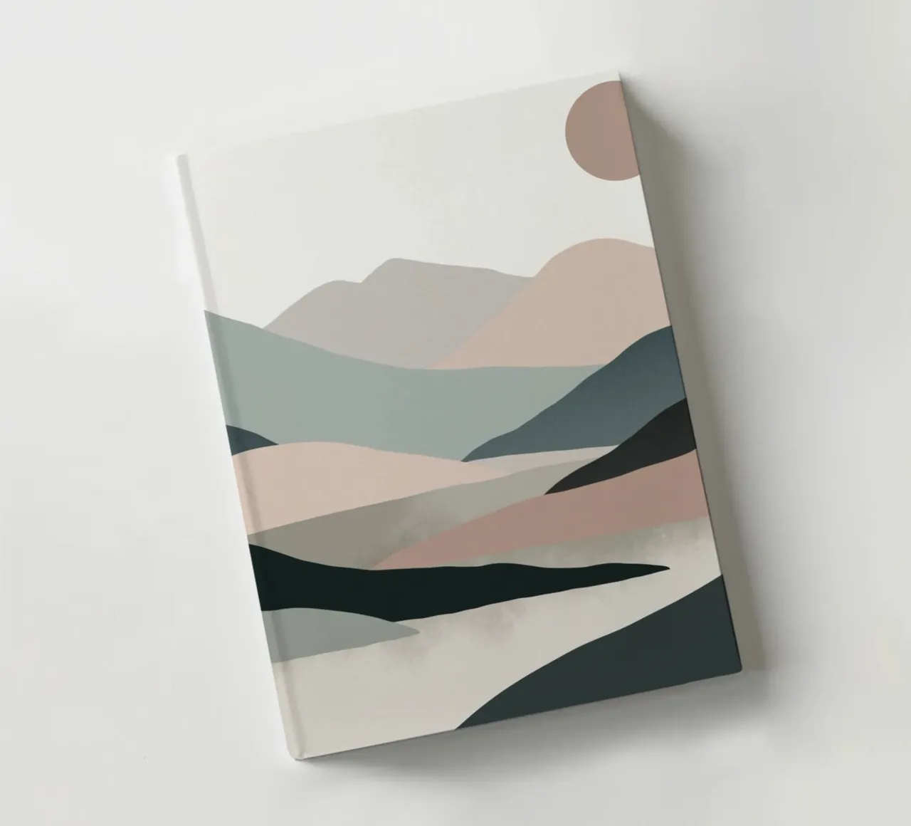 Nordic landscape mountain range 07 notebook by Little Dean