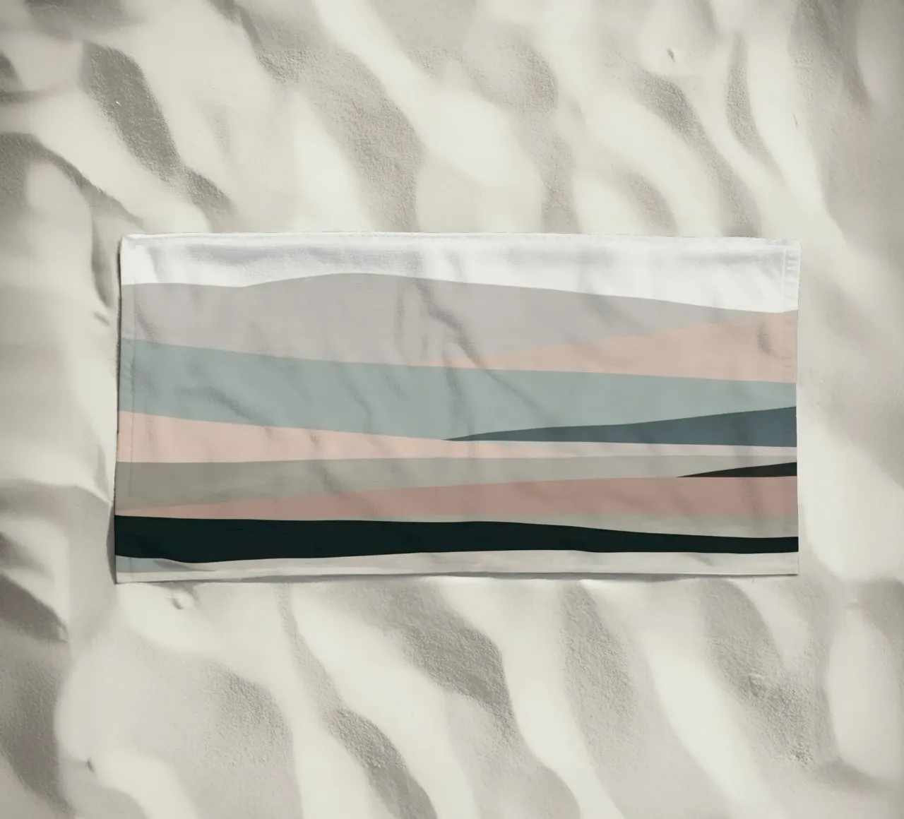Nordic landscape mountain range 07 beach towel by Little Dean