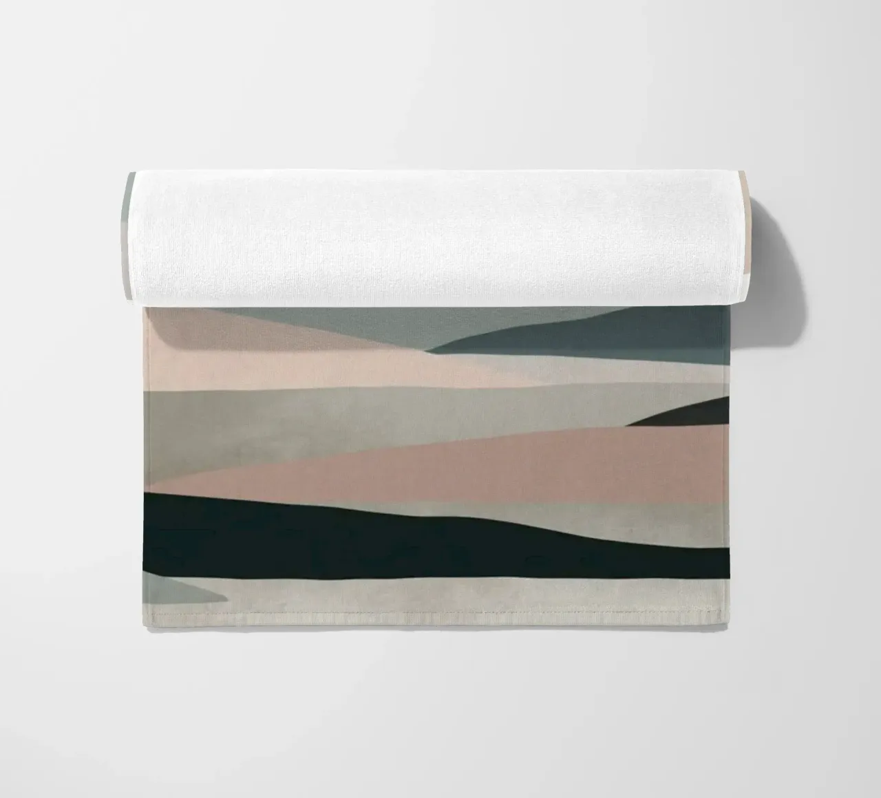 Nordic landscape mountain range 07 beach towel by Little Dean