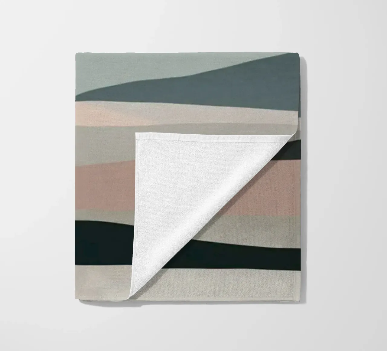 Nordic landscape mountain range 07 beach towel by Little Dean
