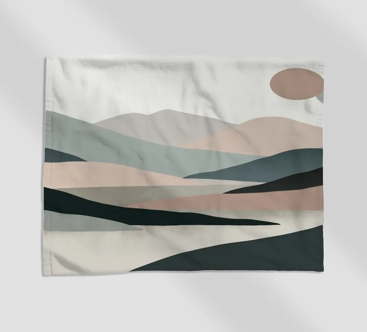 Nordic landscape mountain range 07 beach towel by Little Dean