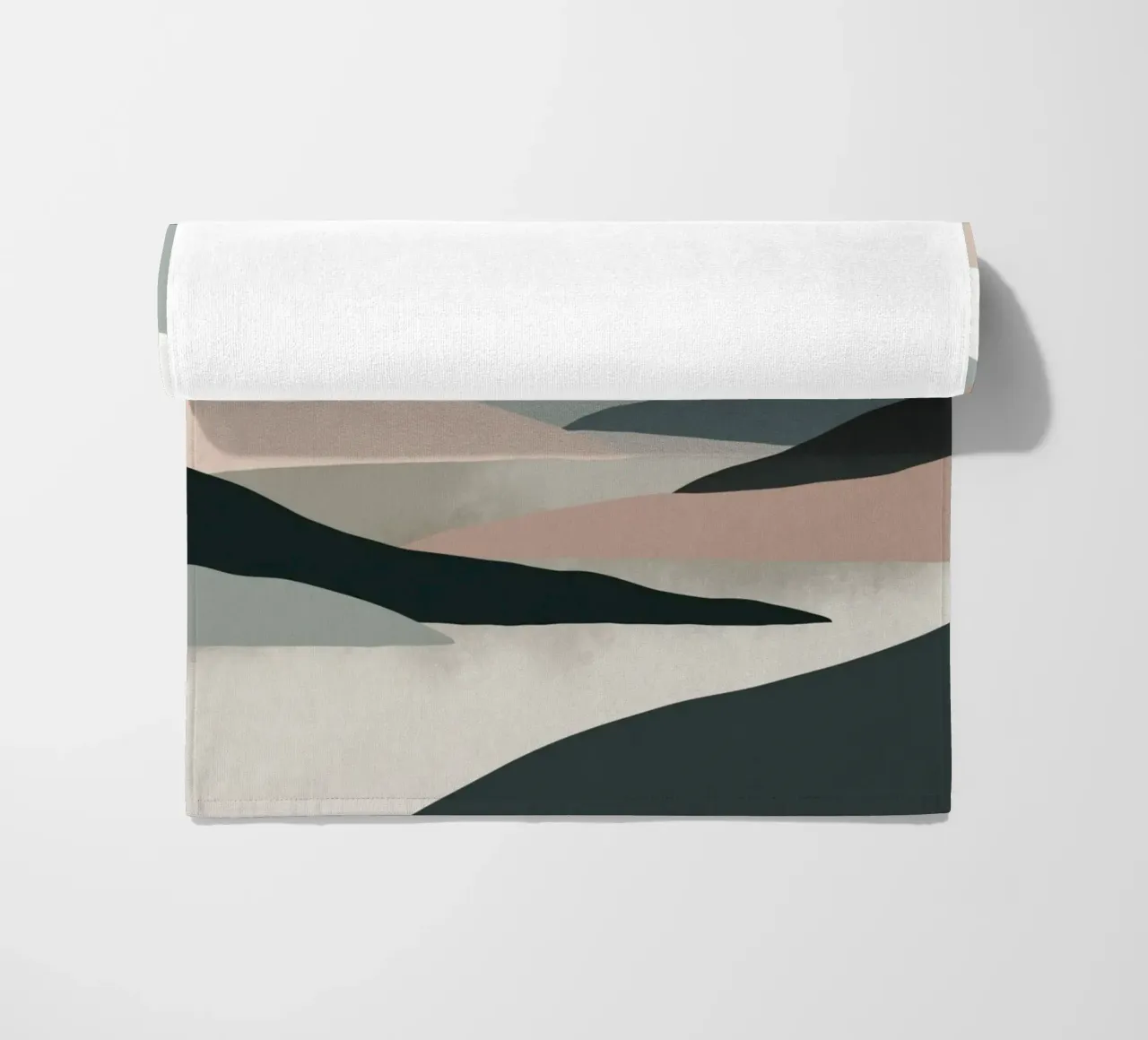 Nordic landscape mountain range 07 beach towel by Little Dean