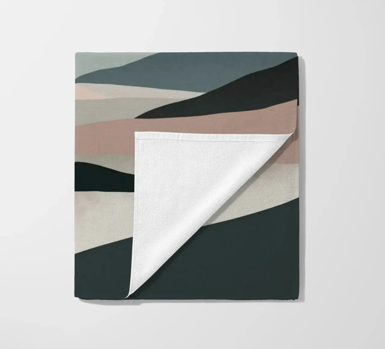 Nordic landscape mountain range 07 beach towel by Little Dean